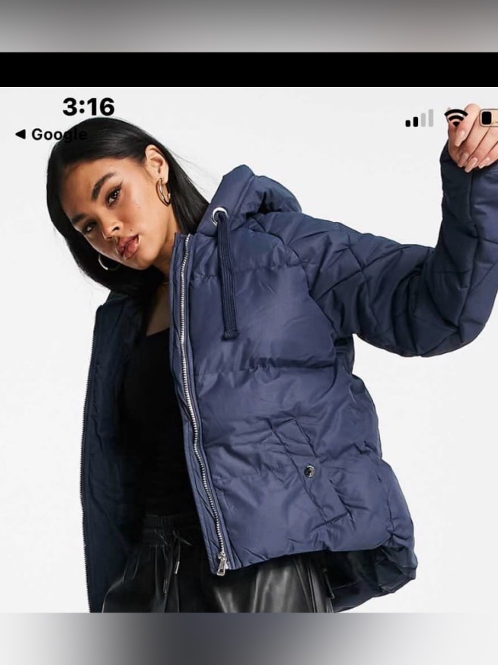 Threadbare Papaya quilted arm puffer jacket size 12
